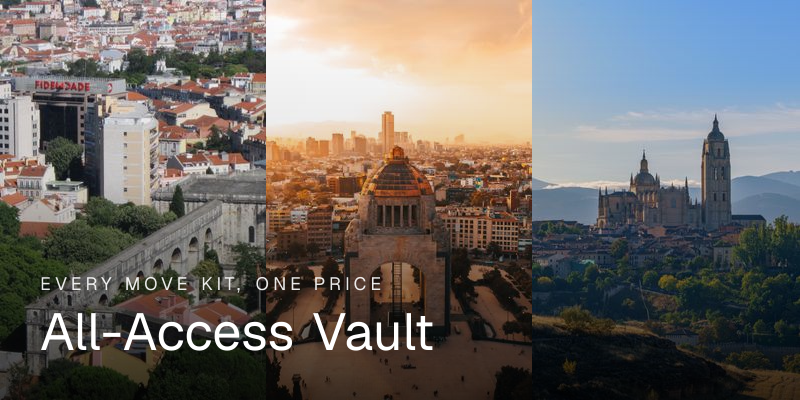Travel photos of Portugal, Mexico and Spain side by side — All-Access Vault from Nomad Escape Plan